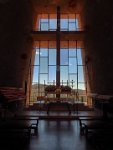 IMG 3522-HDR(3)  The inside of the Chapel looking out over Sedona.