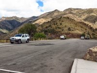 IMG 3376-HDR  The parking lot at Montezuma Pass.  Notice the 4 border patrol vehicles, 2 with side-looking radar scannnig for illegals