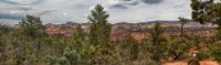 IMG 8903-HDR(3) stitch  We're at a place called the Barracks, and that is Zion National Park over there on the side of the hill