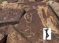 IMG 0896-HDR(3)Insert  Suzanne thought this one resembled a Flamenco dancer (inset).  Good eye, Suzanne.  But they people who made these petroglyphs had no knowledge of Flamenco dancing.