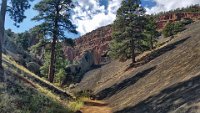 SuzannesPics-20190917 102628-HDR  Suzanne, Joe & BobF are off to hike over the top of this old volcano close to the eroded edge you see high up on this blownout side.  Following are the set of pictures they took on this trek.  Now  you see cinders typical of volcanos.