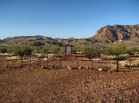 Bobs-IMG 5888-HDR(3)  We parked the Lexus at the entrance to the Historic Pinal Cemetery. Notice Picket Post Mountain in the distance at the right.