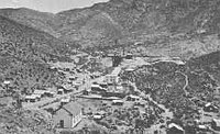 SilverKingAZ  An early photograph of the Silver King Mine and it's community.  Circa mid to late 1800s.